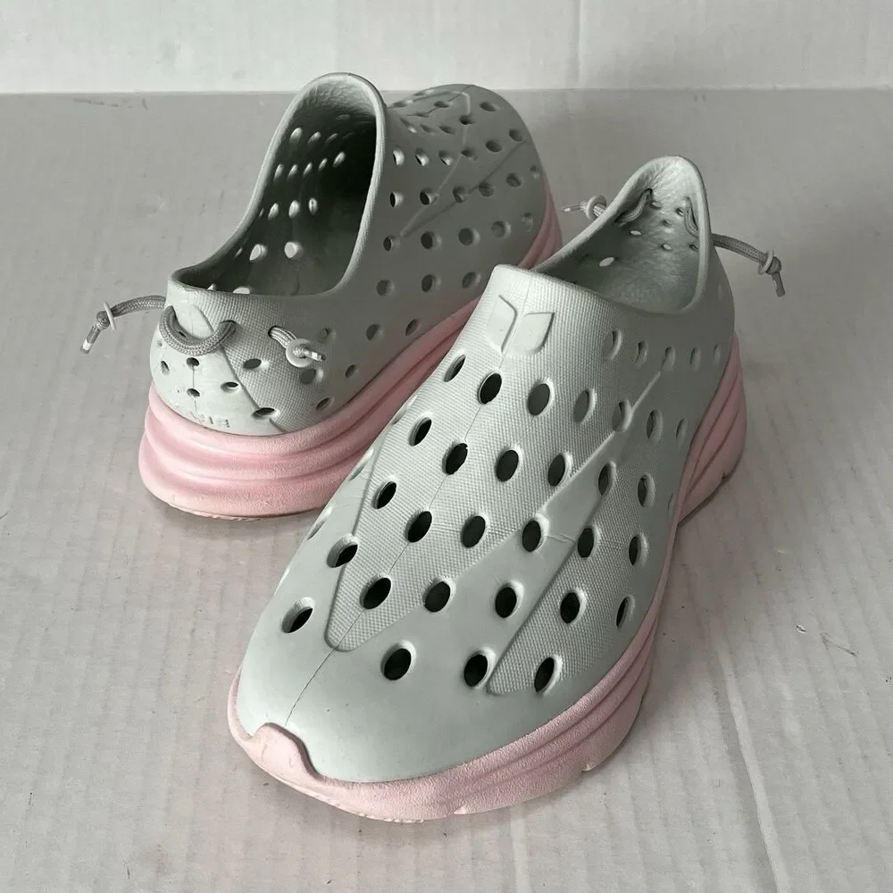 Kane Revive Recovery Shoes Unisex W9 M7 Gray Pink Active Vented Rubber Waterproo
